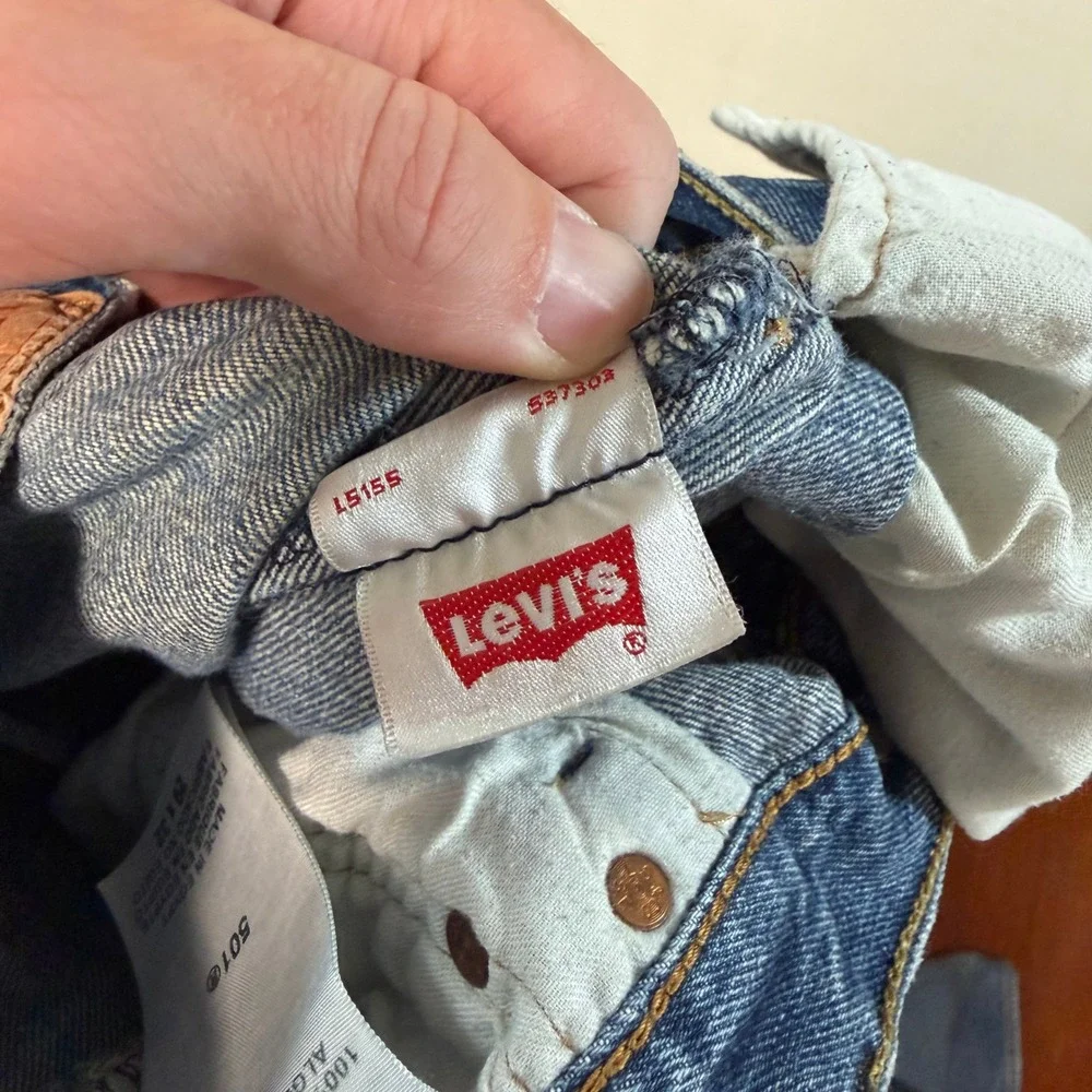 Vintage Levis 501XX Jeans Mens 27x29.5 Blue Denim Button Fly Straight Leg
